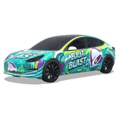 Baja Blast Taco Bell (Baja blast_ taco bell) – covering Tesla Model 3