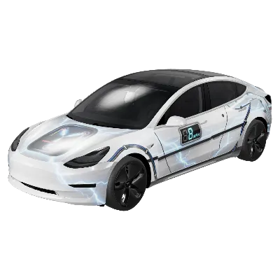 백 투 더 퓨처 모델 3 구형 (Back to the Future - Model 3 Pre-2024 (Original)) – 테슬라 Model 3 랩핑
