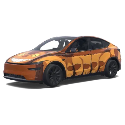 Lächelnde-Katze-Bus-Tesla-Folierung – Tesla Model Y Wrap