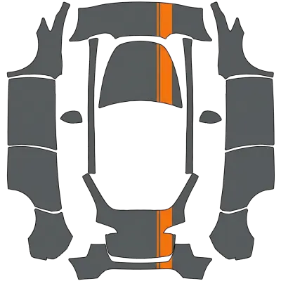 Oranger Streifen (Orange stripe) – Tesla Model Y Wrap