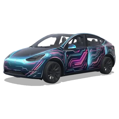Neon – Tesla Model Y wrap