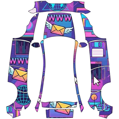 Internet-Ikonen (Internet icons) – Tesla Model Y Wrap
