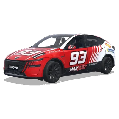 moto gp ducatti 2025 of marc marquez – Tesla Model Y wrap