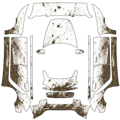 Грязно-белый (DIRTY WHITE) – оклейка Tesla Model 3