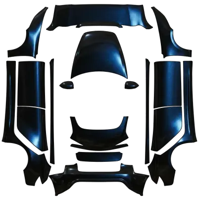 Blaue Perlmutt Lackierung (Blue Pearlescent paint) – Tesla Model 3 Wrap
