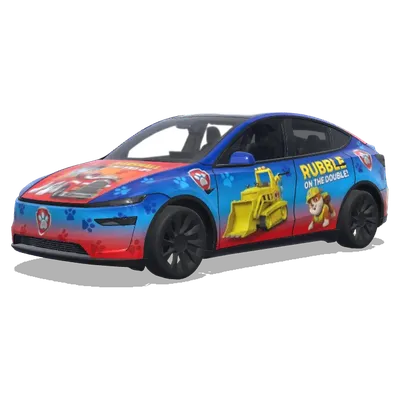 Paw Patrol Chase Marshal (paw patrol chase marshal rumble) – Tesla Model Y Wrap