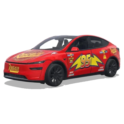 閃電麥昆（lightning mcqueen） – 特斯拉 Model Y 塗裝