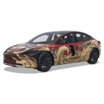 ナルト我愛羅 (ナルトの我愛羅のラッピング作成してください) – テスラ Model 3 ラッピング
