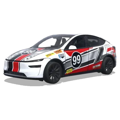 Red Stripe 99 – Tesla Model Y wrap