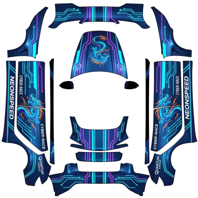 Cyber-Rennen (Cyber race) – Tesla Model 3 Wrap