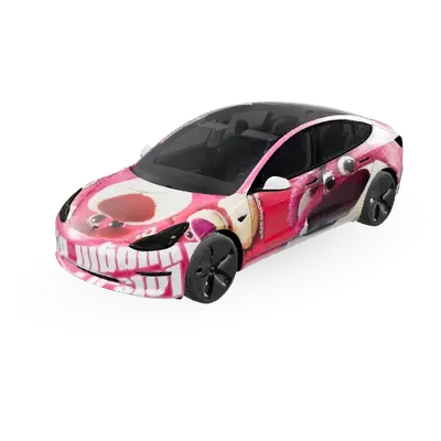 Lots-o'-Huggin' Bear – Tesla Model 3 wrap