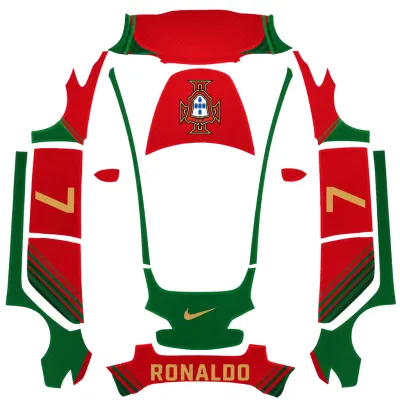Maillot CR7 Portugal (CR7 Portugal soccer jersey) – covering Tesla Model 3