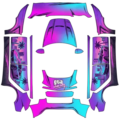 GTA 바이시티 (GTA Vice city) – 테슬라 Model 3 랩핑