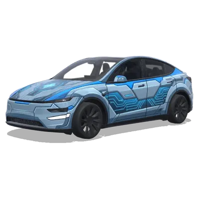 Sci-Fi Transformers Style (科幻，简单，冷峻，变形金刚风格。) – Tesla Model Y wrap