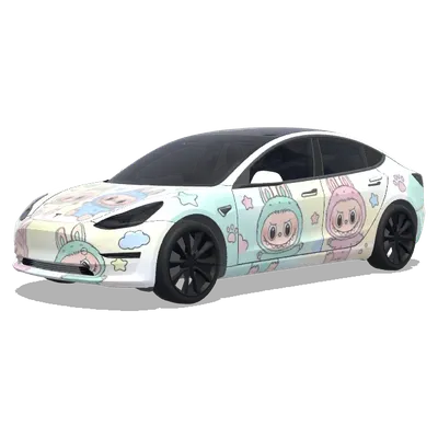 Cute Labubu Wrap – Tesla Model 3 wrap