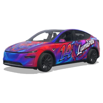 Nummer 14 Drachen Design – Tesla Model Y Wrap
