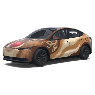 Red Nose Reindeer – Tesla Model Y Wrap