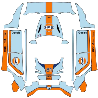 海灣石油OP81（Gulf Oil OP81） – 特斯拉 Model 3 塗裝