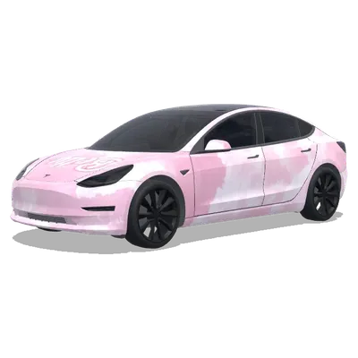Pink Betty Clouds – Tesla Model 3 wrap