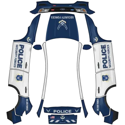 Forces de Sécurité USAF (USAF Security Forces) – covering Tesla Model Y