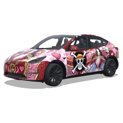ワンピース ボア・ハンコック (海贼王中女帝) – テスラ Model Y ラッピング