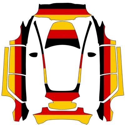 Drapeau allemand (German flag) – covering Tesla Model 3