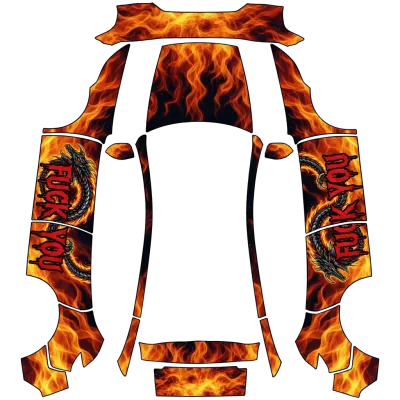 Feuer Maydon (Fire maydon) – Tesla Model Y Wrap
