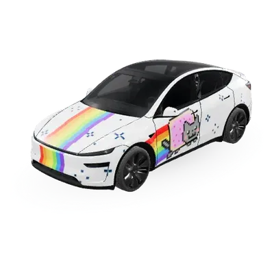 Nyan Cat v1 – Tesla Model Y Wrap