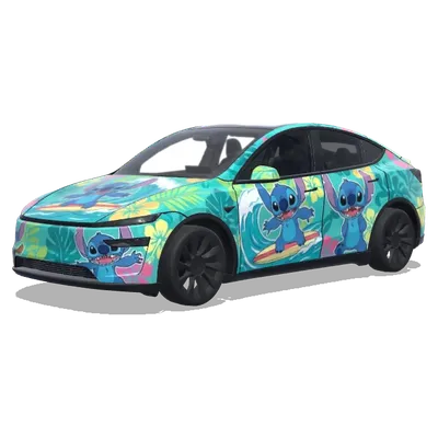 Стич (stitch temalı bir araba istiyorum.) – оклейка Tesla Model Y