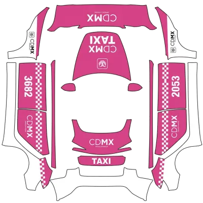 CDMX Taxi – Tesla Model 3 Wrap