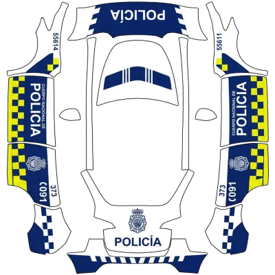 Полиция Испании (Cuerpo Nacional de Policía de Policía (España)) – оклейка Tesla Model Y