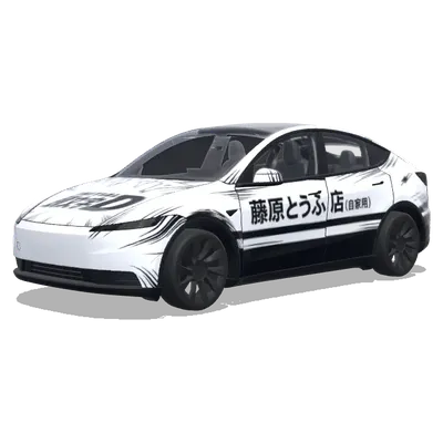 頭文字D (initial D) – テスラ Model Y ラッピング