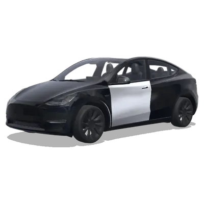 黑银双色（Black with silver front doors） – 特斯拉 Model Y 涂装