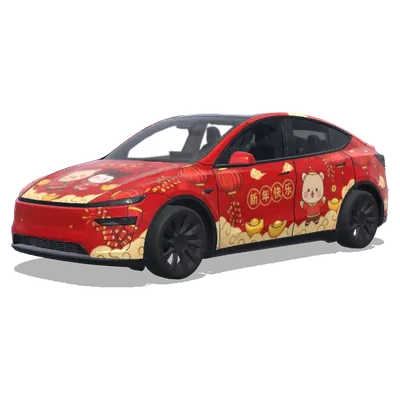 Bubu Yier Nouvel An (帮我把换成布布一二新年套装) – covering Tesla Model Y