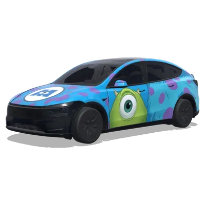 Die Monster AG (Monsters, Inc. style) – Tesla Model Y L Wrap