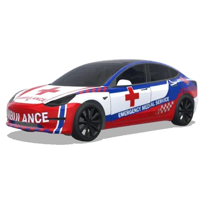 Blaue Streifen EMS Tesla – Tesla Model 3 Wrap