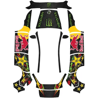 紅牛搖滾明星怪物（Red Bull RockStar Monster） – 特斯拉 Model Y 塗裝