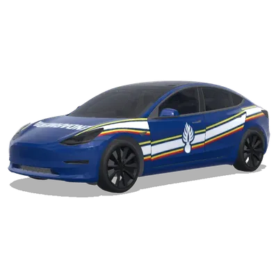 Gendarmerie Hood Wrap – Tesla Model 3 wrap
