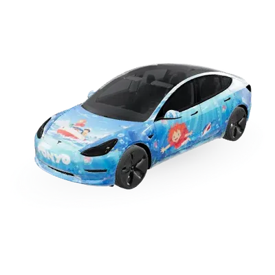 Ponyo (Ponyo Studio Ghibli) – Tesla Model 3 Wrap