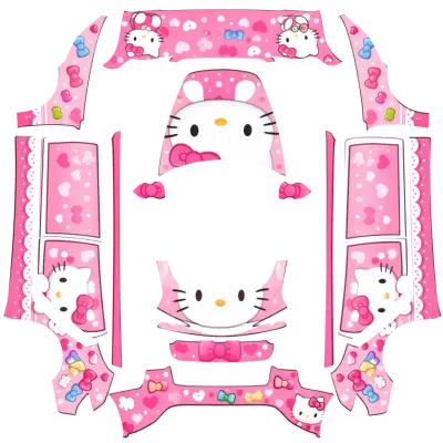 헬로키티 랩 (Wraps (Helllo Kitty)) – 테슬라 Model 3 랩핑