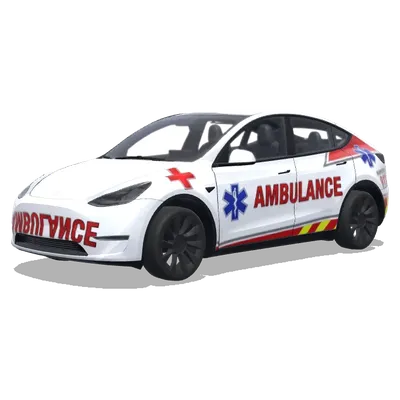 白色特斯拉紅十字救護車 – 特斯拉 Model Y 塗裝