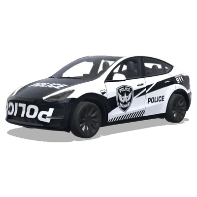 Звезда-значок полиции – оклейка Tesla Model Y