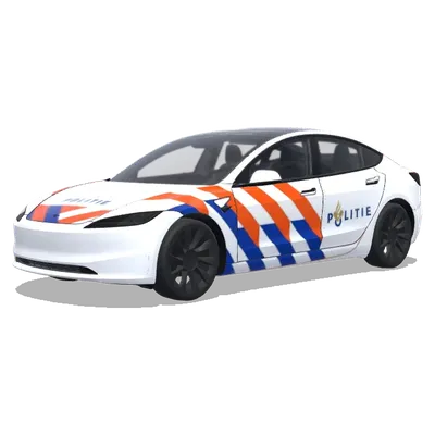 Полиция Нидерландов (Netherlands police car. Politie) – оклейка Tesla Model 3