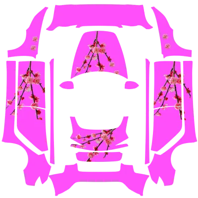 Rosa Pflaumenblüte (pink plum blossom) – Tesla Model 3 Wrap