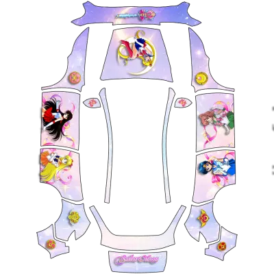 세일러문 (Sailor Moon) – 테슬라 Model Y 랩핑