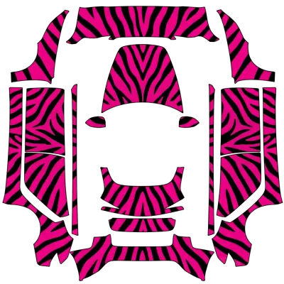 Зебра ярко-розовый (Zebra print Hot pink) – оклейка Tesla Model 3