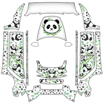 熊貓（Pandas） – 特斯拉 Model 3 塗裝