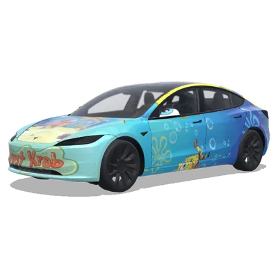 SpongeBob – Tesla Model 3 wrap