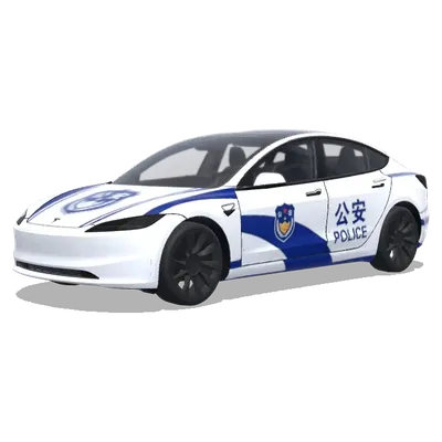 Chinesisches Polizeiauto (Chinese police car) – Tesla Model 3 Wrap