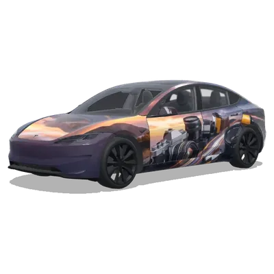 후드 사진 래핑 (Make the photo for the hood) – 테슬라 Model 3 랩핑